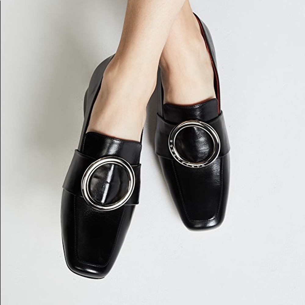 Dorateymur Harput Black Leather Logo Ring Loafers